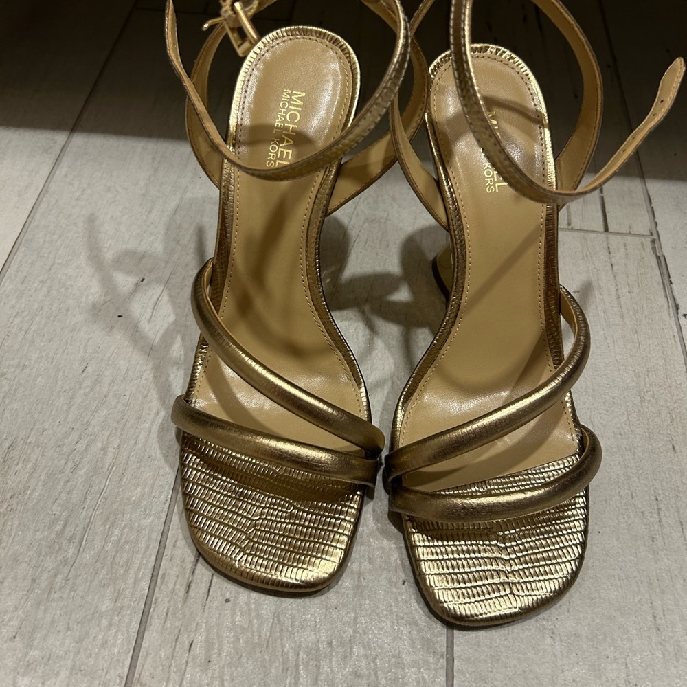 Michael Kors Metallic Gold wedges